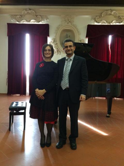 la pianista Greta Insardi ed il compositore Francesco Marino